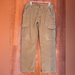 Patagonia Hemp Pants Double Knee Canvas Utility Carpenter Pants Brown Size 36